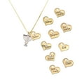 thumbnail image 3 of Delight Jewelry Silver-tone 3-D Menorah - Large Goldtone Lil Sister Heart Charm Necklace, 17.5"+2" Extender, 3 of 5