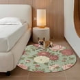 thumbnail image 2 of Spring Flower Round Area Rug 3.3Ft Washable Circle Rugs for Dining Room Table, Farmhouse Vintage Country Floral Plant Green Non-Slip Carpet Floor Mats Indoor Outdoor Carpet Runner Home Decor, 2 of 8
