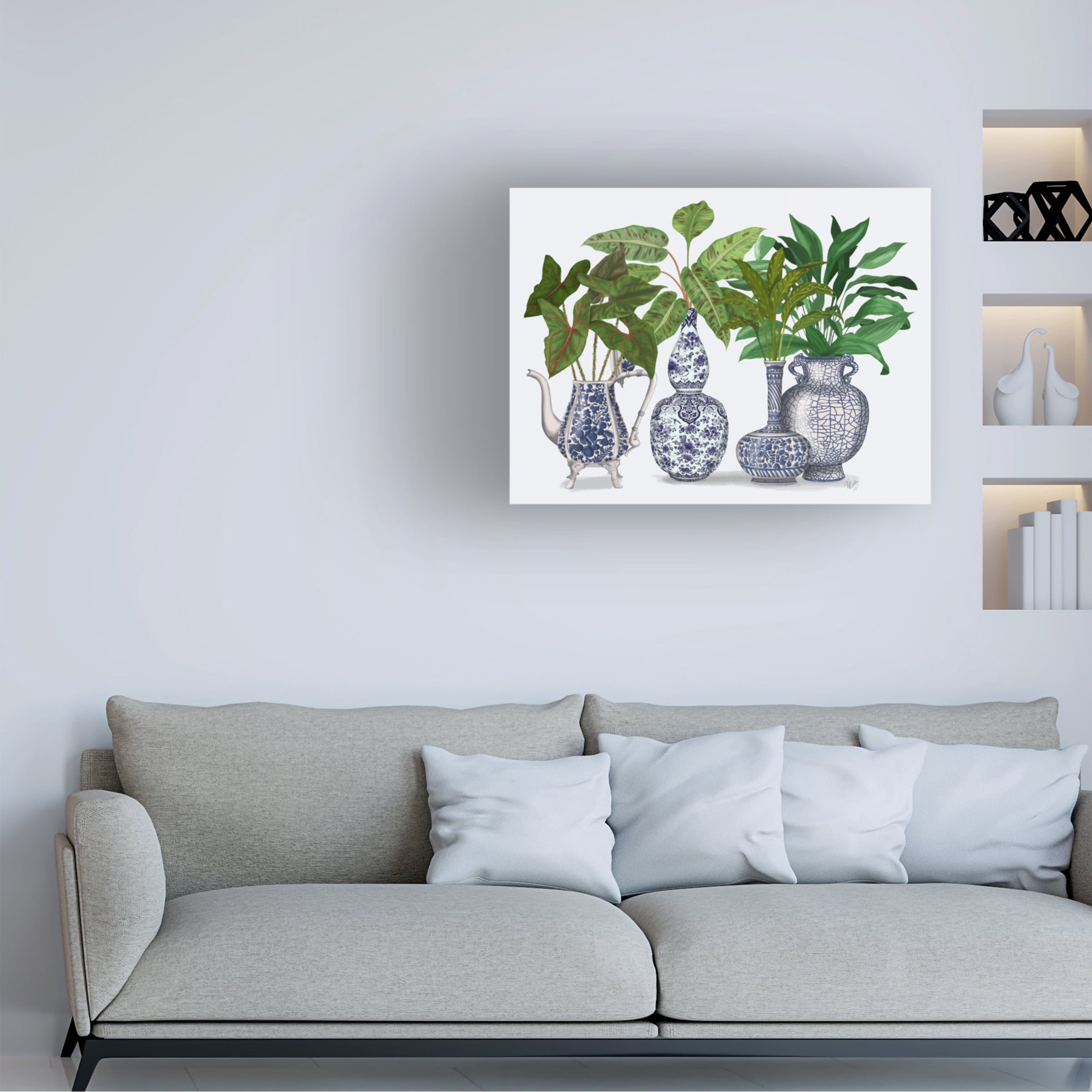 Fab Funky 'Chinoiserie Vase Group 2' Canvas Art