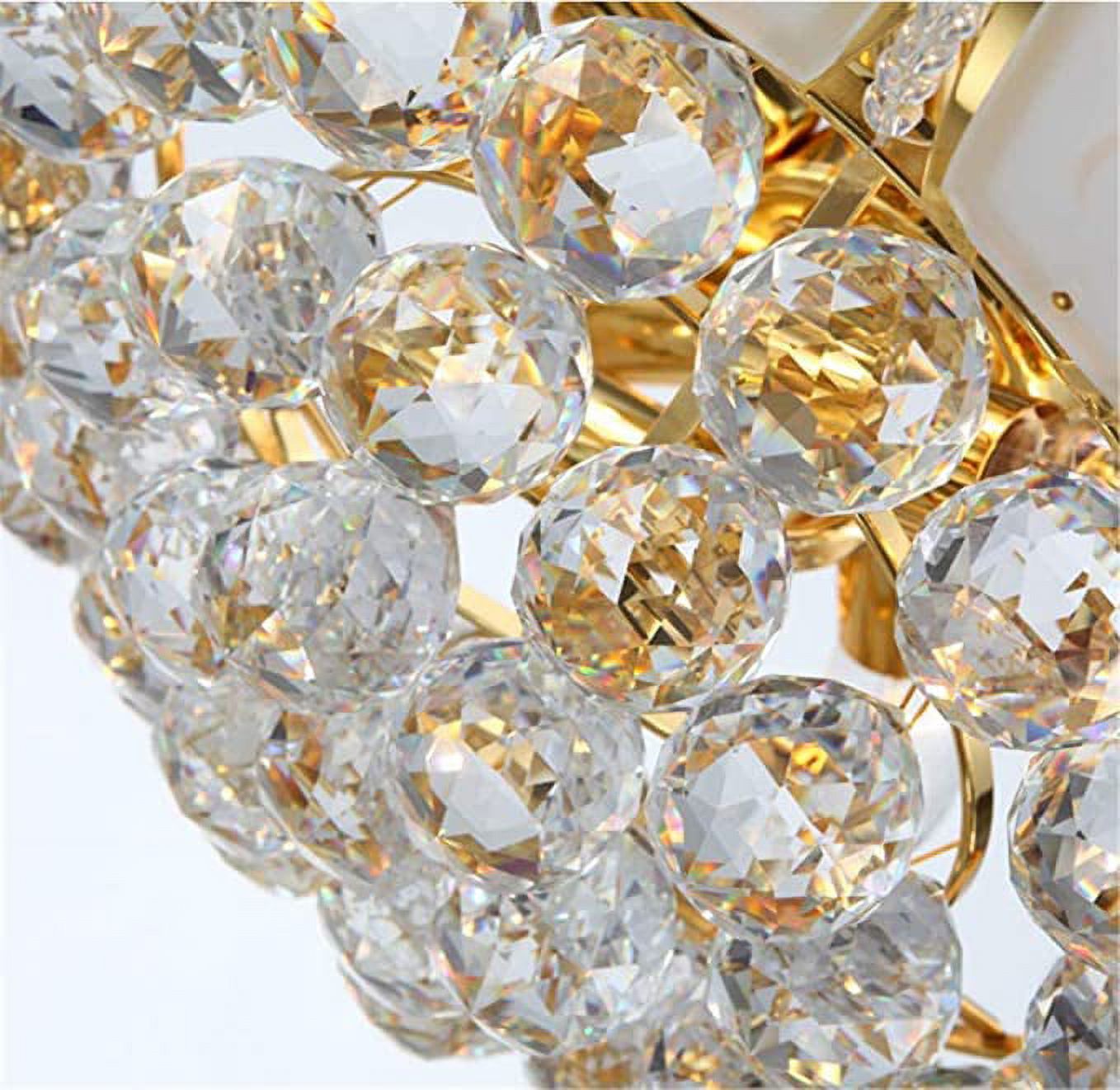 KPIBEST 23.6inch Lotus LED Crystal Large Chanderlier Lights for Living Room,Remote,Luxury Flush Mount Ceiling Light Pendant Lamp Fixture for Livingroom Bedroom