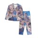 thumbnail image 1 of Balery Majestic Fantasy Castle Conjunto de Pijama con Estampado para Mujer, Conjunto de Dos Piezas con Manga Larga, Ropa de Dormir Suave con Bolsillos, Pijamas Cómodos-Large, 1 of 7