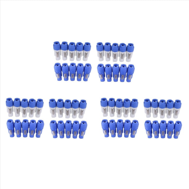 60 Piezas Conector Powercon Macho de 3 Pines NAC3FCB Conector Speakon 20A 250V Conector de Clavija de Alimentación de CA Azul y Gris