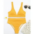 thumbnail image 4 of BONIXOOM One Piece Swimsuit Women Tankini Pull-On Solid Bikinis Bikini Summer Swimwears on Clearance Yellow Size 6, 4 of 7