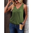 thumbnail image 3 of Zeagoo Womens Tank Tops Loose Fit V Neck Ruched Sleeveless Tops Casual Basic Banded Shirts S-XXL, 3 of 5