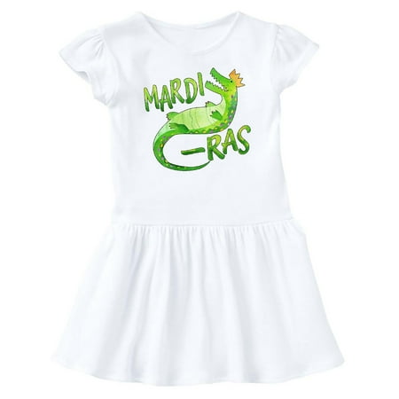 

Inktastic Mardi Gras Alligator in Crown Gift Baby Girl Dress