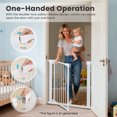 thumbnail image 5 of Naipo Baby Safety Gate,29.93~40.55 inch Wide Walk Through Baby Gate Hardware/Pressure Mounting Kit,with 2 Extensions for Age 6 to 24 Months,White, 5 of 9