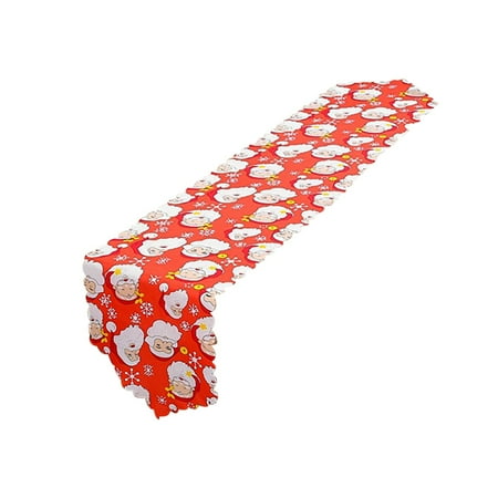 

lystmrge Holiday Table 120 Inches Christmas Table Runners 54 Inches Fall Table Runners 72 Inch Christmas Decorations Cloth Art Christmas Table Flag Christmas Tea Table Restaurant Table Decoration