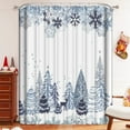 thumbnail image 3 of Vggrvlo 36"x72" Christmas Shower Curtain Waffle Textured Heavy Duty Thick Fabric Shower Curtains for Bathroom Premium PEVA Shower Curtain Liner with Rustproof Grommets with 12 Plastic Hooks, 3 of 6