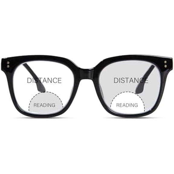 Bifocal Reading Glasses for Women Men Oversized Blue Light Blocking Clear Top Computer Readers