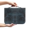 thumbnail image 2 of HELLHERO Dark Speckled Texture Bible Covers with Zipper Handle Church Bible Bag for Christian Prayer, PU Leather Bible Carrying Case for Christian Study, 2 of 12