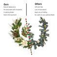 thumbnail image 3 of 6Ft Prelit Christmas Garland with Pine Cones, Bowknot and Berries. Multi-Color LED Lights, Battery Operated Xmas Garland Wreath Decorations for Mantle Stairs Indoor Outdoor, 3 of 7