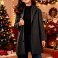thumbnail image 6 of Girls Trench Coat Single Breasted Wool Dress Coats Winter Long Windbreaker Overcoat for Kids, 6 of 6
