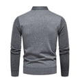 thumbnail image 4 of Men's Faux Two Piece Lapel Long-Sleeve Tops, Men's Striped Lapel Fake Two Piece Shirt, Casual Sweaters Dark Gray XL, 4 of 6