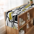 thumbnail image 6 of Table Runners 36 Inches Long Dress Scarves, Yellow Black Geometric Farmhouse Kitchen/Dining Table Runner, Short Coffee Tablerunners, Abstract Art Modern Line 13x36 Inch, 6 of 9