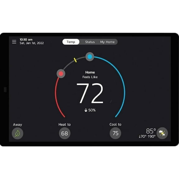 Lennox S40 (22V24) Smart Thermostat, Touchscreen, WiFi, Communicating System Control, Programmable, High Efficiency, Geo-Fencing, Remote Access, Wi-Fi and Alexa Enabled, Easy Installation