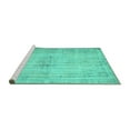 thumbnail image 2 of Ahgly Company Machine Washable Indoor Round Persian Turquoise Blue Traditional Area Rugs, 4' Round, 2 of 4