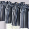 thumbnail image 4 of Greenland Home Fashions Katy Reversible Window Valance, Multi-color Stripe, Rod Pocket Style, 100% Cotton, 84"W x 16"L, Plus a 2" header, 4 of 7