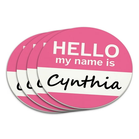 

Cynthia Hello My Name Is Coaster Set