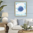 thumbnail image 2 of Stupell Industries Round Blue Fish Gold Framed Floater Canvas Wall Art, design by Camila Juncos, 31 x 25, 2 of 9