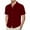 Wine, variant on MIXUE Mens Casual Button Down Shirts Summer Solid Color Lapel Short Sleeve Fashion Comfortable Tops Streetwear,Brown,XXXL