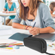 thumbnail image 5 of Bolsa de transporte para herramientas, bolsa organizadora de gran capacidad para bolígrafos, accesorios, estuche de transporte, color negro, 5 of 5