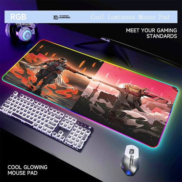 Jinx League Legends-Alfombrilla de ratón para ordenador portátil, Alfombrilla de ratón de Anime Xxl, teclado RGB, Alfombrilla de Pc, Alfombrilla Xxl LIUWENJING unisex