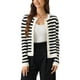 thumbnail image 1 of SWEATER DE PUNTO A RAYAS PARA MUJER INSPIRADO CHIC, CON BOTONES, MANGA LARGA, CÁRDIGAN CASUAL, BLANCO Y NEGRO, 1 of 5