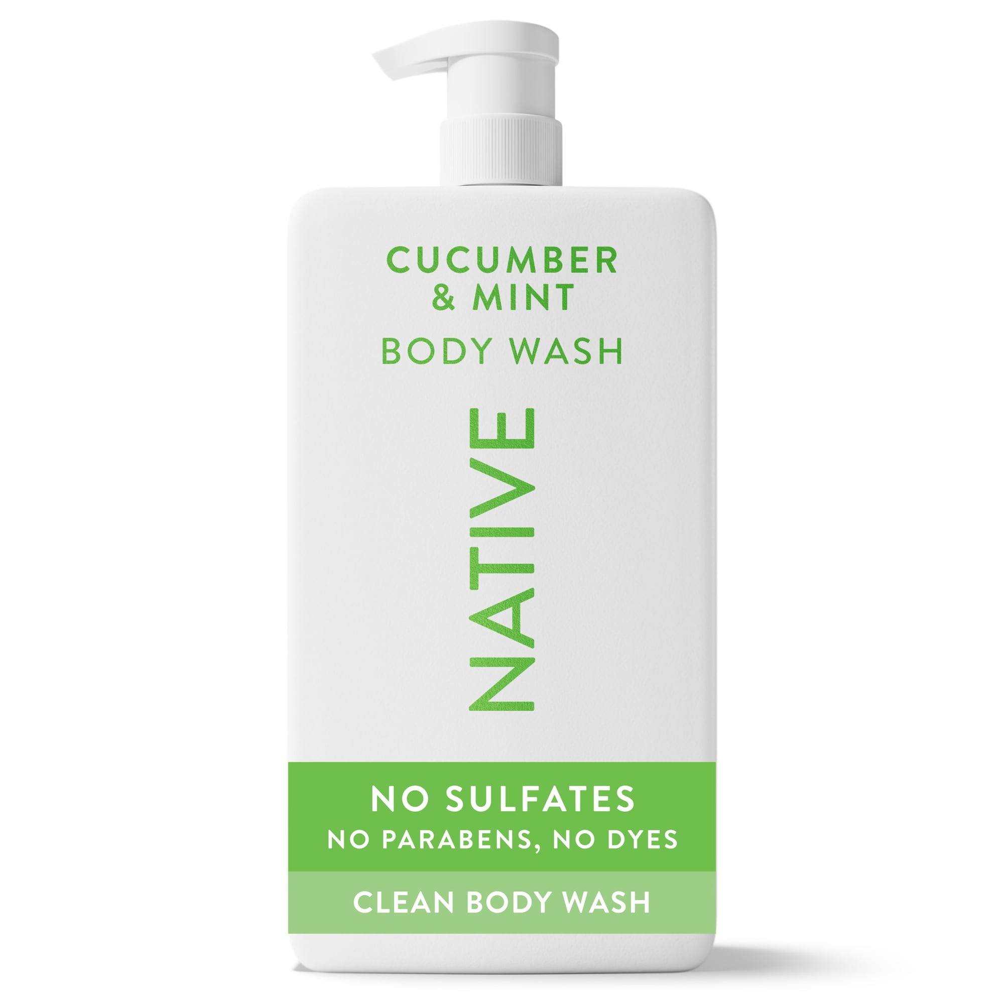 Native Body Wash for Women & Men, Sulfate Free, Cucumber & Mint, 36 fl oz
