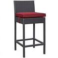 thumbnail image 2 of Hawthorne Collections 27.5" Patio Bar Stool in Red (Set of 4), 2 of 2