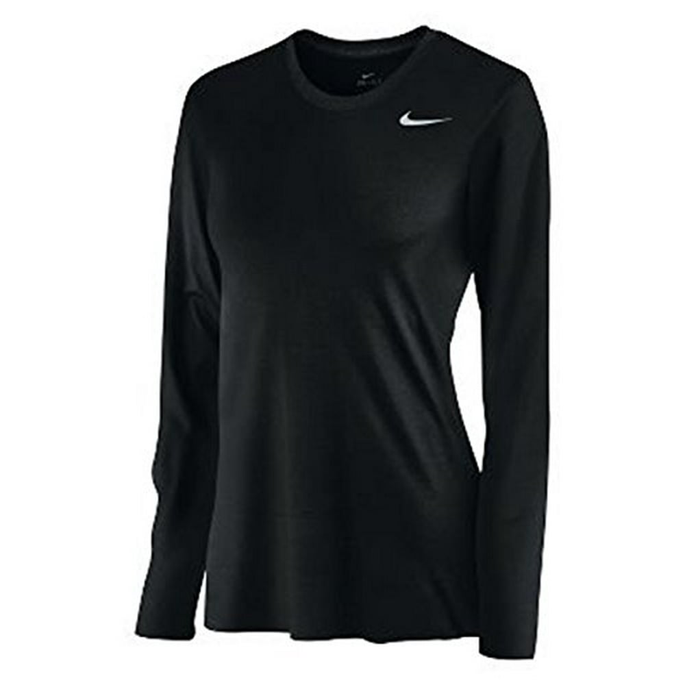 Nike - Nike Women's Long Sleeve Legend Shirt Black/Cool Grey - Medium ...