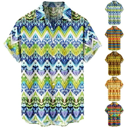 

Big Men s Button Down Short Sleeve Polo Shirts with Pocket Relaxed-Fit Bowling Shirts Plus Size Men