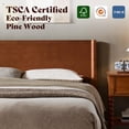 thumbnail image 5 of VanAcc Solid Wood Full Size Bed Frame, Mid Century Modern Bed with Full Panel Headboard, Under-Bed Storage, Brown Walnut, 5 of 10