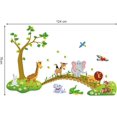 thumbnail image 4 of Pegatinas de pared con animales de la jungla, árbol, león, jirafa, elefante, dormitorio, niños, bebé, sala de estar, decoración de pared, 4 of 5