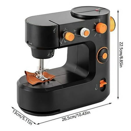 Sewing and Quilting Machine, Portable Mini Electric Sewing Machine for Beginners Adult, 5 Stitch Applications, 2-Speed, LED Light, Heavy Duty Sewing Machine with Accessory Kit, Bla
