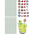 thumbnail image 1 of Pajitas con temática de fútbol, decoraciones para cócteles - Bebidas de calidad alimentaria, 1 of 5