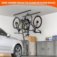 thumbnail image 6 of Ceiling Bike Rack for Garage, Indoor Bike Hanger with 6 Adjustable Bike Hooks for up to 3 Bikes (Horizontally), 6 Bikes (Vertically), 6 of 6