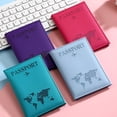 thumbnail image 6 of Map PU Leather Travel Passport Cover Multifuntional Passport Holder Multi-Card Slot for Tickets & Bank Cards Slim Portable Passport Holder, 6 of 9