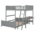 thumbnail image 3 of Full Over Full Bunk Bed with Desk, Gray, 3 of 9