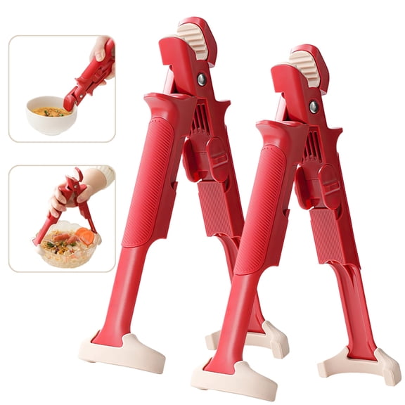 2 Pcs Anti-Scald Bowl Holder Clips, Heat Resistant Silicone Grippers for Hot Plates, Pots, Bowls, Multipurpose Kitchen Tool for Oven, Microwave, Steamer