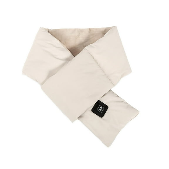 Electric Heated Scarf for Women Men USB Smart Charging Neck and Shoulder Winter Cold Protection and Warm Heating Men and Women Scarf Beige One Size