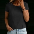 thumbnail image 5 of ByworldtasicNo Boundaries Womens Tops Crewneck Short Sleeve Tees Basic Slim Fit T Shirts Y2K Summer Blouse 2026, 5 of 7