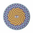thumbnail image 1 of Vintage Mouse Pad for Computers, Third Eye Inside Hypnotic Spiral Circles Trippy Lines Mystic Hippie Boho, Round Non-Slip Thick Rubber Modern Gaming Mousepad, 8" Round, Multicolor, by Ambesonne, 1 of 2
