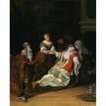 thumbnail image 2 of Eglon van der Neer 12x14 Gold Ornate Wood Frame and Double Matted Museum Art Print Titled - The Fainting Fit (1680), 2 of 4