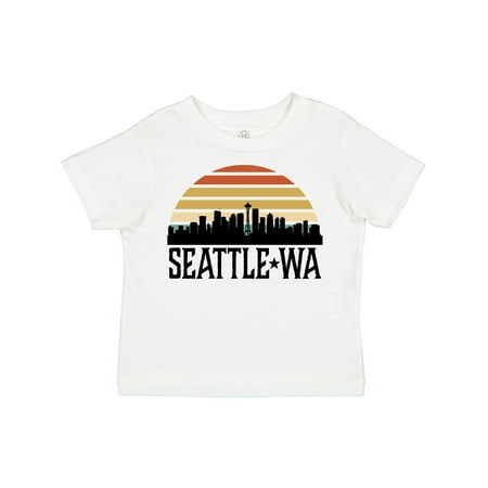 

Inktastic Seattle Washington Skyline Sunset Gift Toddler Boy or Toddler Girl T-Shirt