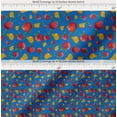thumbnail image 2 of Soimoi Blue Cotton Poplin Fabric Mix Fruit Print Sewing Fabric Yard 42 Inch Wide, 2 of 7