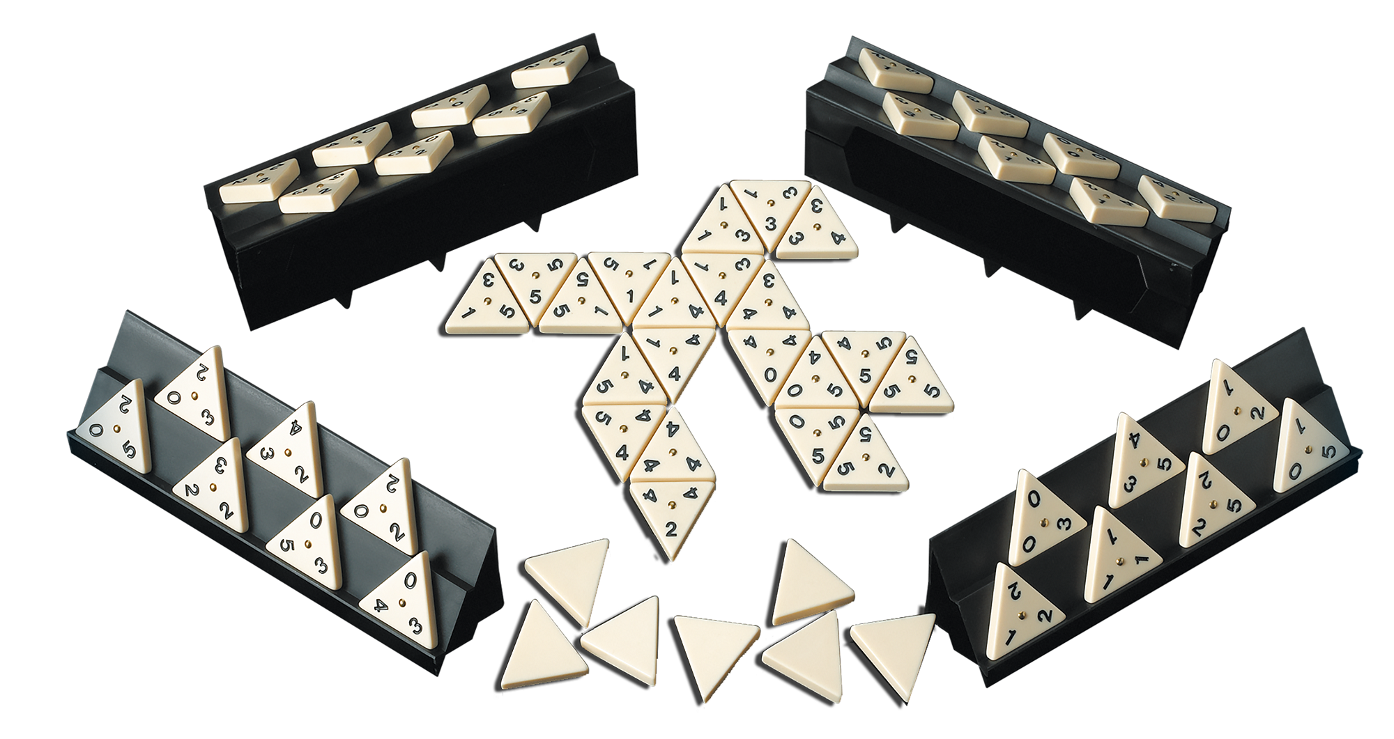 Pressman Deluxe Tri-Ominos Game – Triangular Tile Strategy Game photo 3