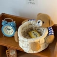 thumbnail image 5 of Handwoven Bear Storage Basket Home Decoration Space-saving High Capacity Keep Tidy Straw Small Object Storage Basket Desktop for Dining Room Table 7.1inches, 5 of 6