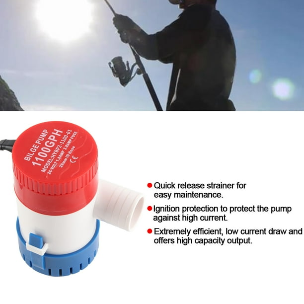 Bomba De Achique Sumergible De 1100 GPH Para Barcos, Eje De Acero Inoxidable Resistente, Filtro De Liberación Rápida, Protección Antiairlock, Motores Refrigerados Por Agua, 12