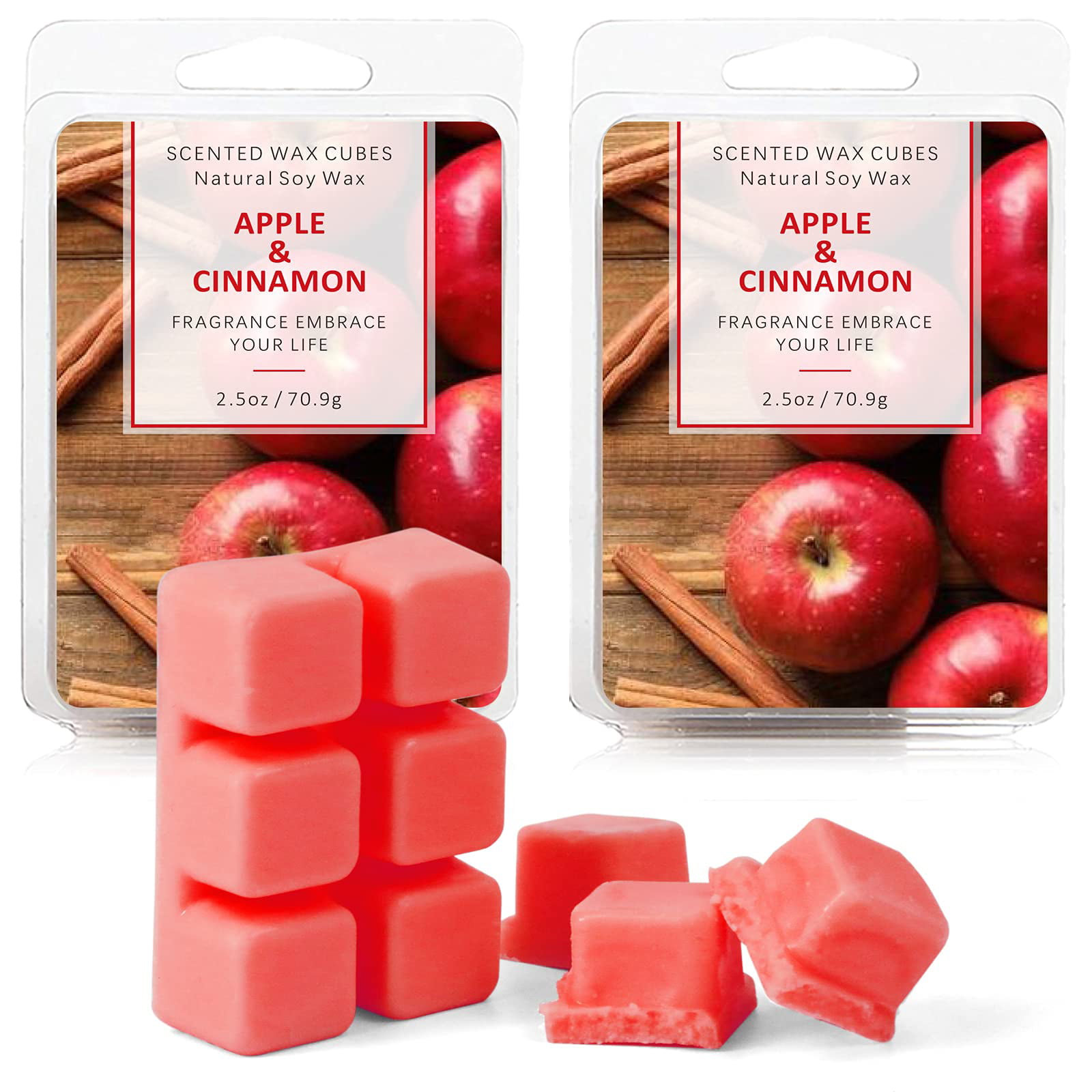 Scented Wax Melts, Soy Wax Cubes, Wax Melts Wax Cubes for Warmer  Cubes/Tarts Grapefruit, Cherry Blossoms, Wild Bluebell, Plumeria (4x2.5 oz)