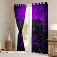 thumbnail image 3 of Manfei Female Men Black Gamepads Black Out Curtains,Gothic Spider Web Curtains Pack of 2 (42x63 Each),Video Game Bedroom Curtains,Ultra Soft Home Decor, 3 of 6